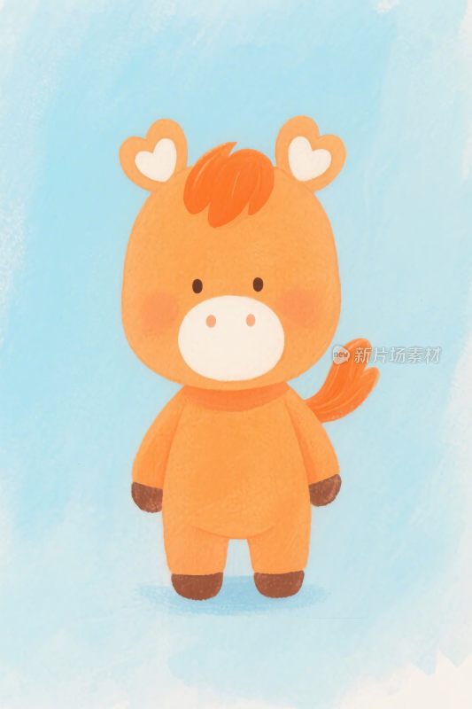 卡通小马插画