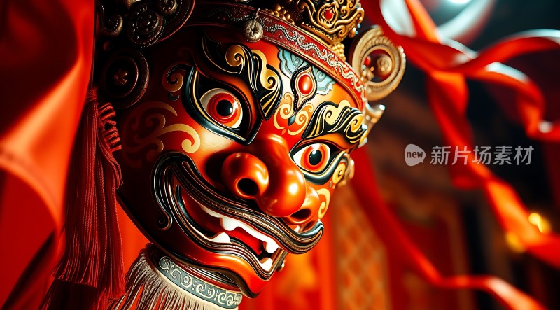 红色面具舞者