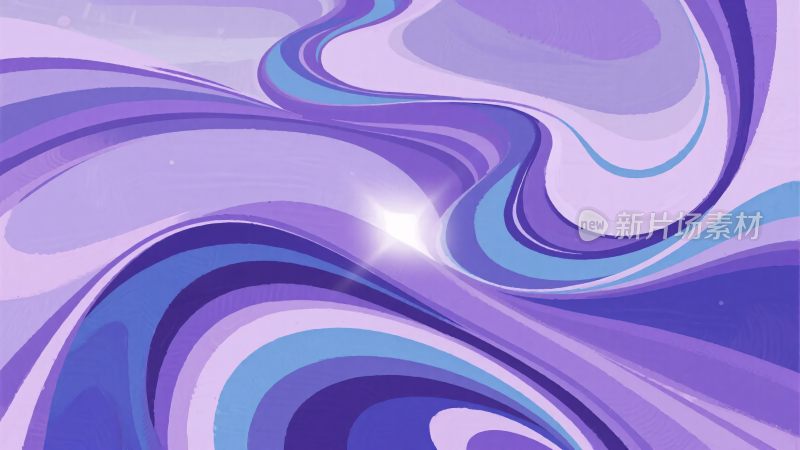 紫色渐变流动线条插画