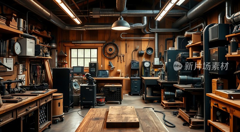 机械车间里的精密仪器与工具