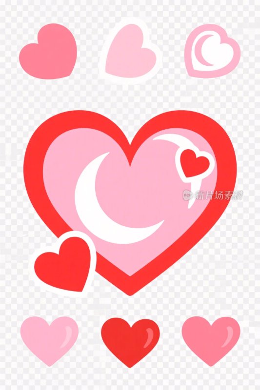 多彩爱心插画集合