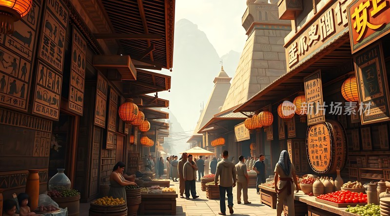 古市集繁华景象