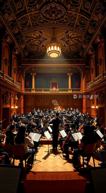 交响乐团演奏现场