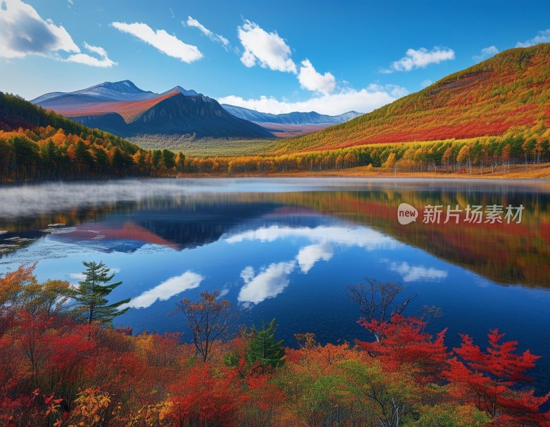 长白山秋色湖光