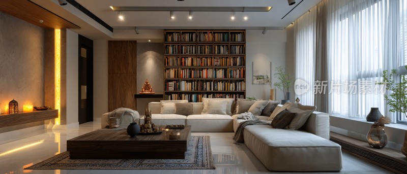 现代风格舒适客厅室内场景