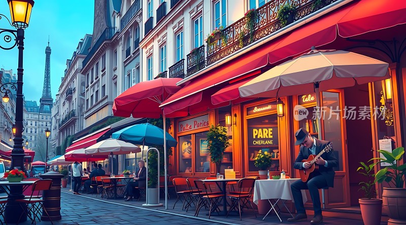 巴黎街头吉他手