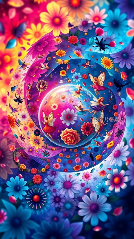 彩色花海仙子世界