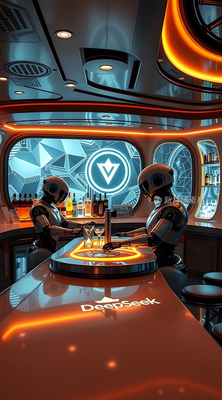 机器人酒吧未来科技感十足