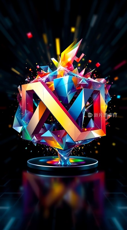 多彩几何艺术装置