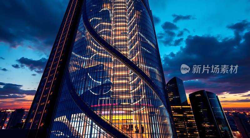 璀璨摩天大楼夜幕下的城市之光