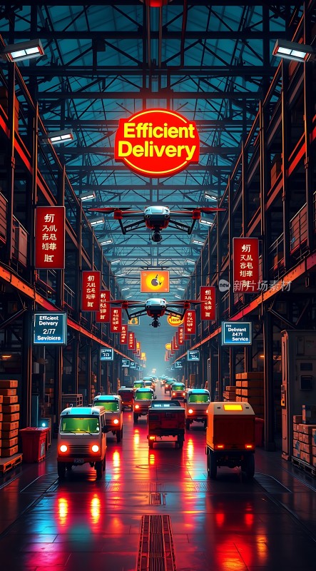 高效配送未来物流中心