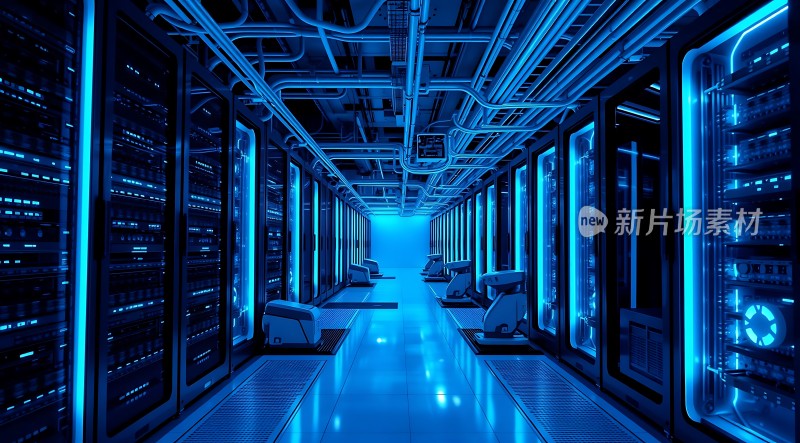 科技感数据中心走廊