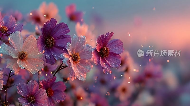 梦幻唯美的盛开花朵