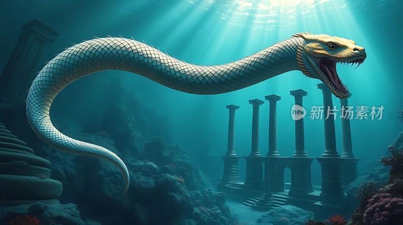 深海巨蟒与遗迹