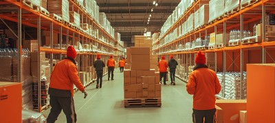 忙碌的仓库 配送中心 供应链 忙碌的仓库 配送中心 供应链