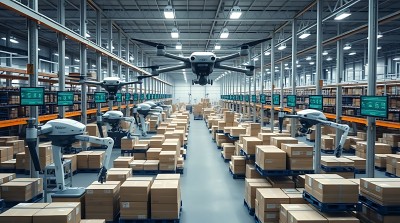 智能仓库无人机与机器人协同作业