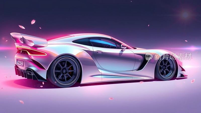 紫色跑车的梦幻之旅