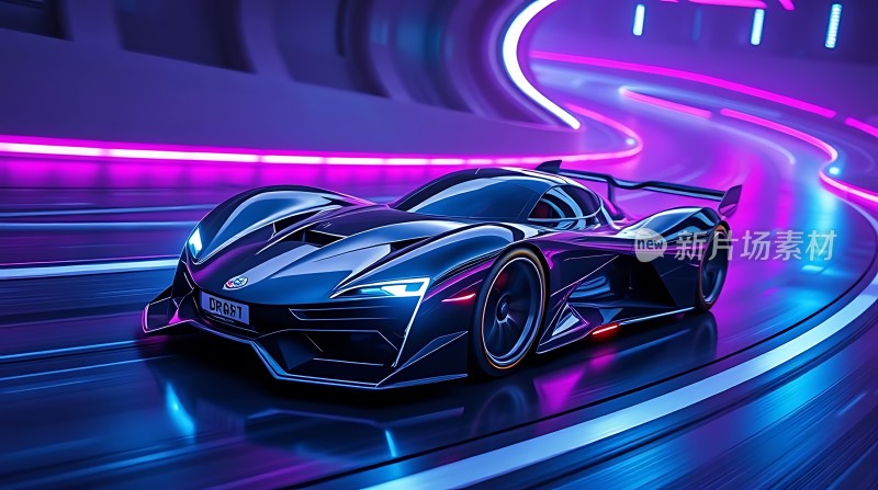 未来科技座驾霓虹赛道上的速度与激情