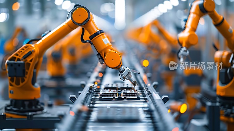 智能机器人生产线高效运作