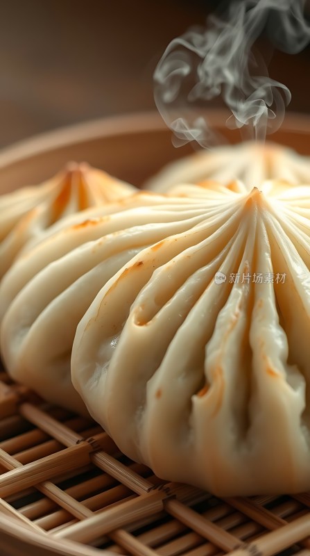 蒸笼里的美味包子