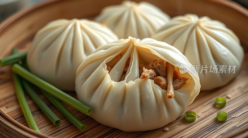 蒸笼里的美味包子