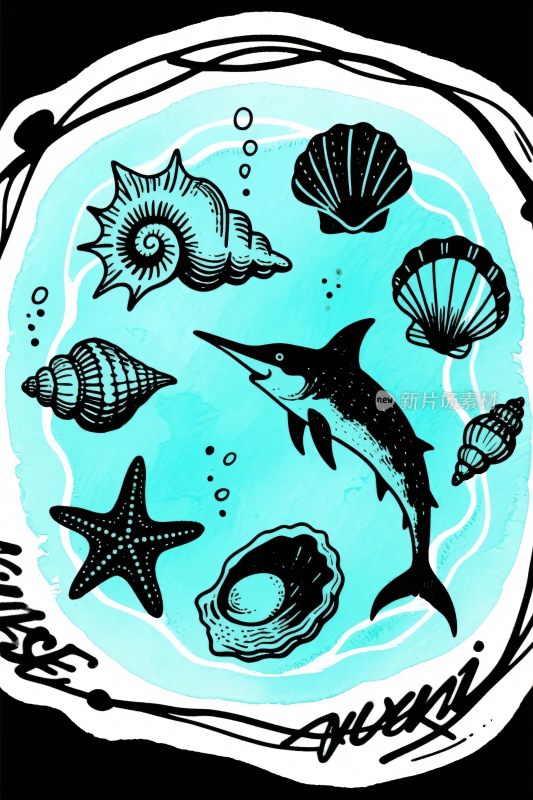 海洋生物插画