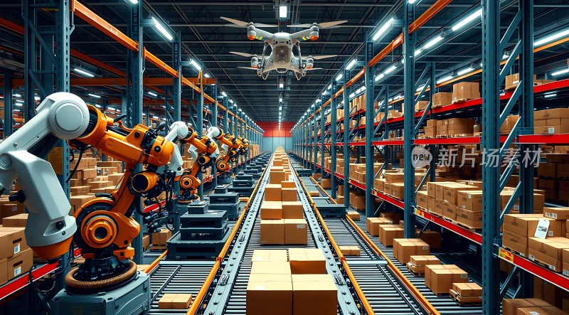 智能仓库机器人与无人机协同作业