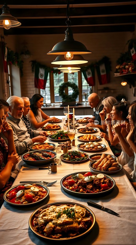 家庭聚餐温馨时刻