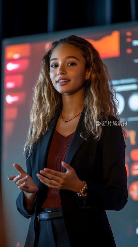 商务女性自信演讲