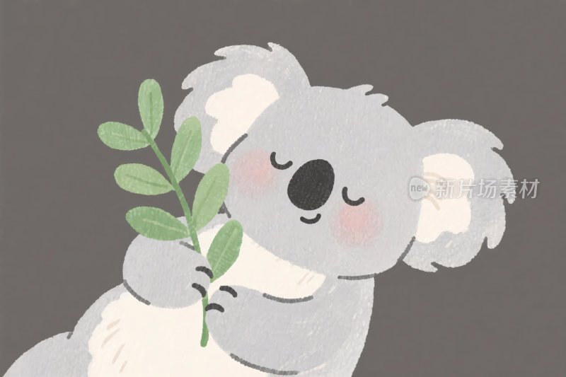 可爱考拉手绘插画