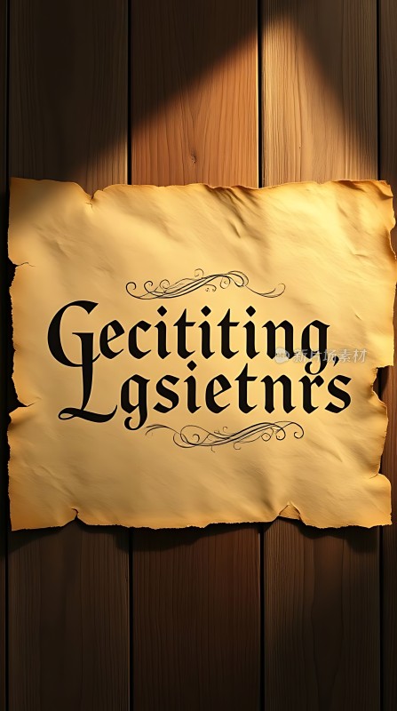 古旧羊皮纸上的神秘文字