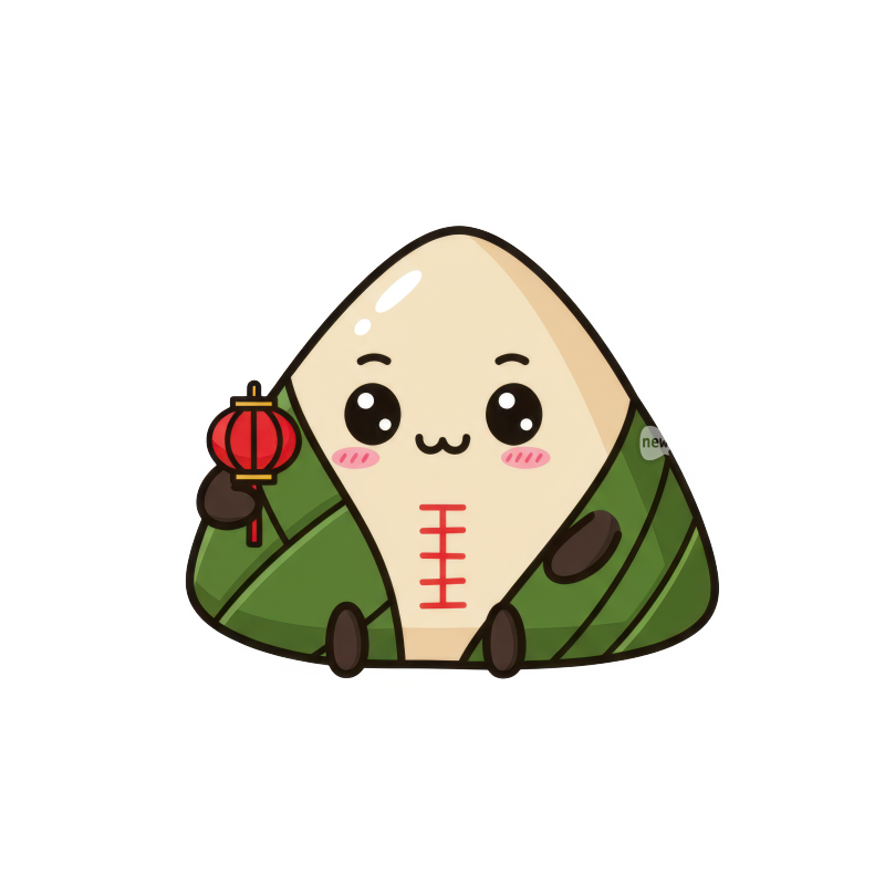 可爱的端午节卡通粽子免扣元素