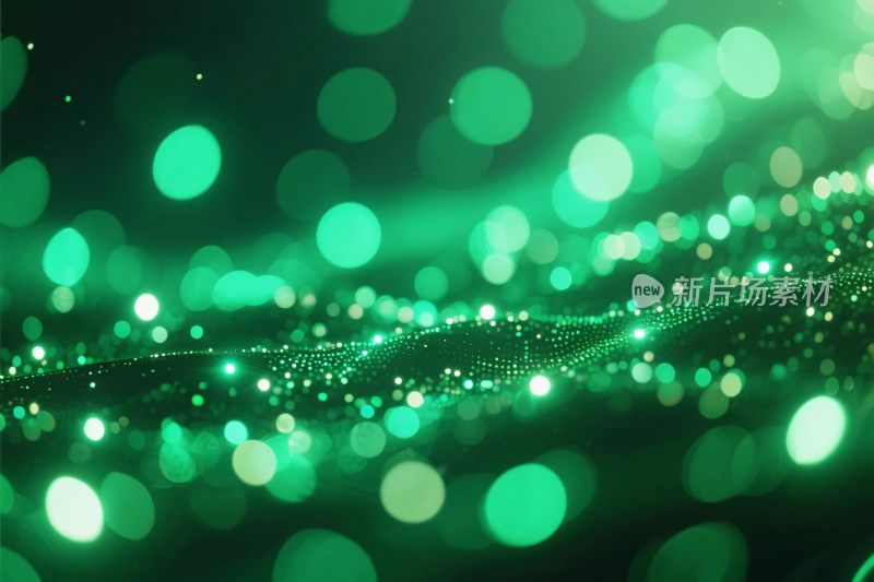 绿色光斑梦幻背景图