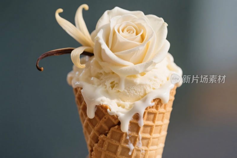 创意奶油冰淇淋甜筒