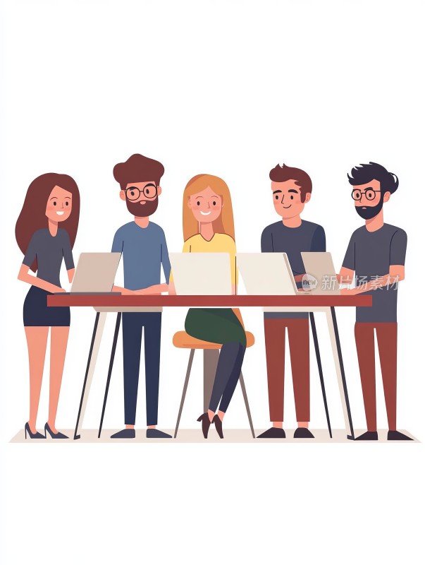 商业职场团队合作会议