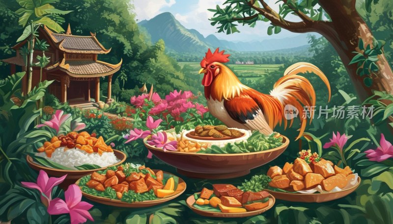 西双版纳斗鸡宴