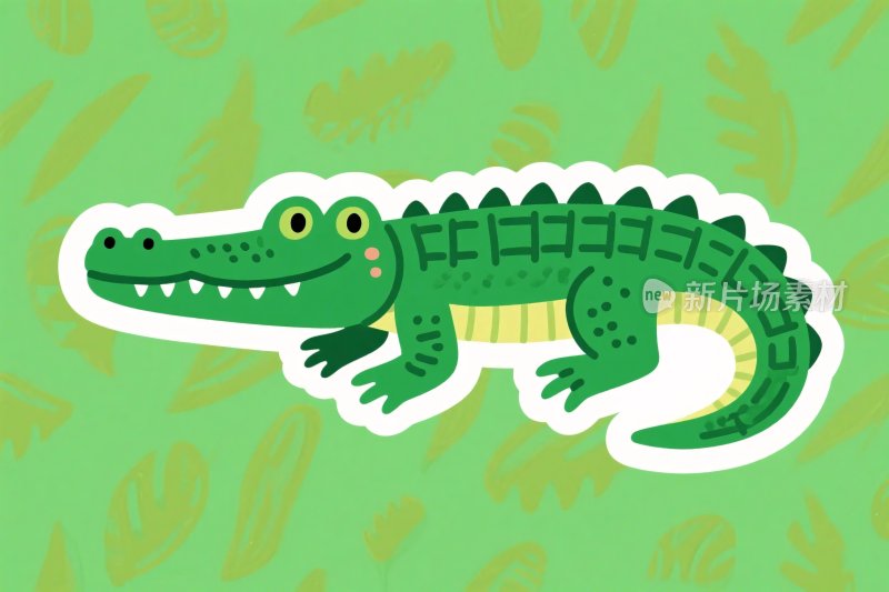 卡通鳄鱼插画
