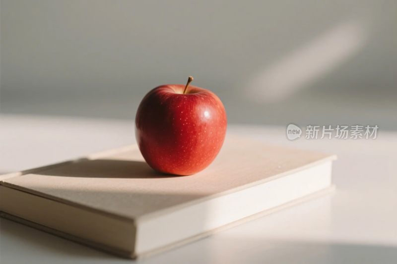 静物苹果与书本