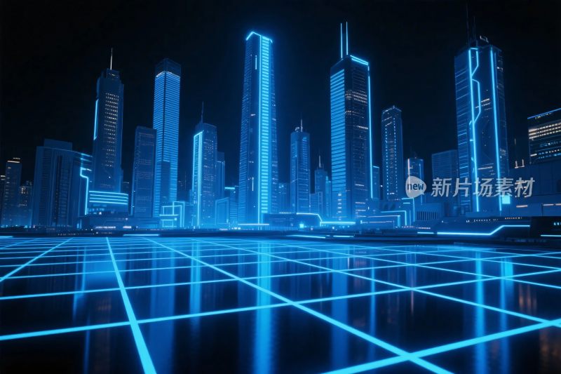 未来科技都市夜景