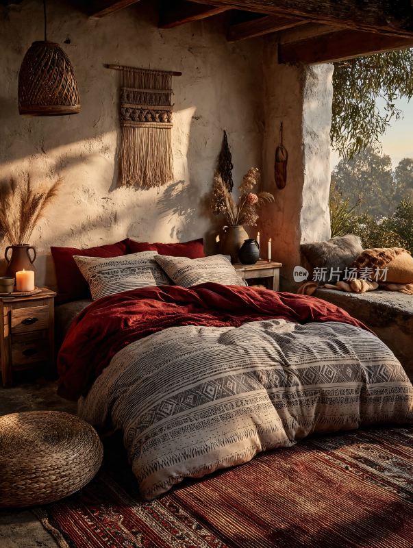 温馨舒适的卧室室内场景