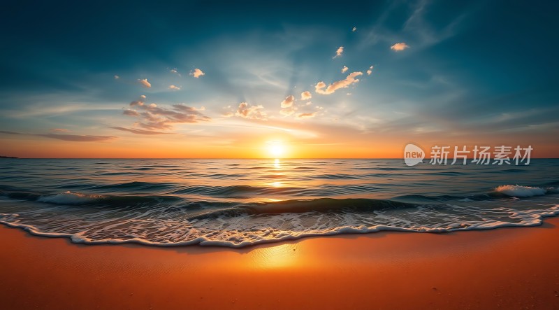 日落海滩