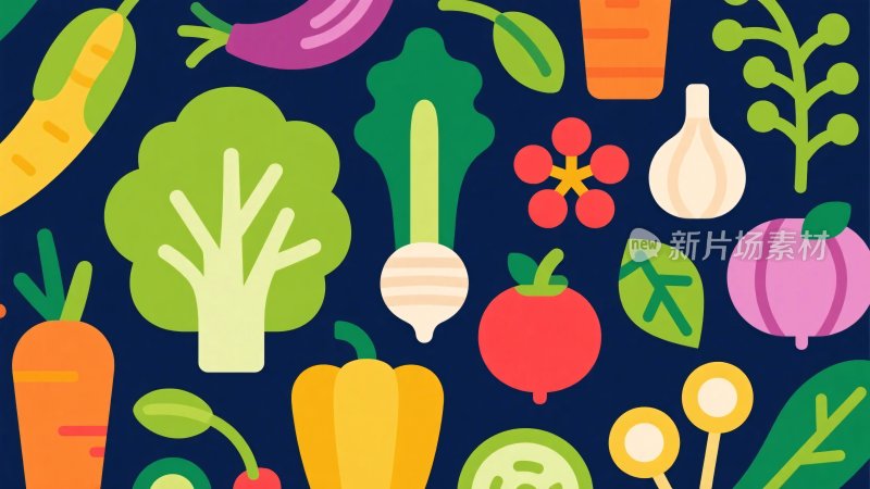 卡通蔬菜插画集合