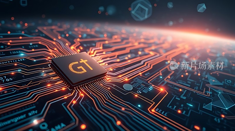 新片场素材芯片电路科技感