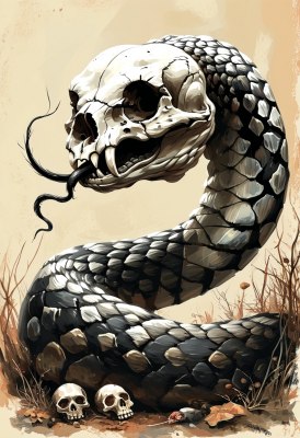 万圣节骷髅蛇影