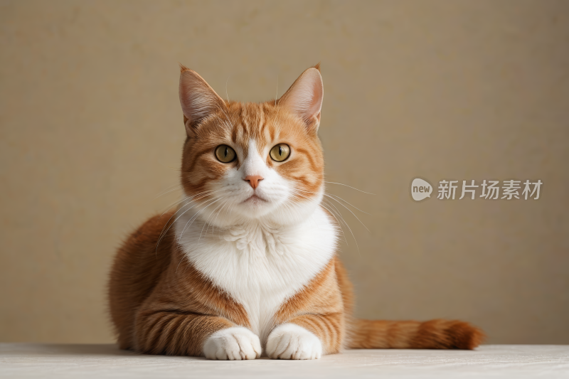 一只猫在桌子上看着镜头高清图片