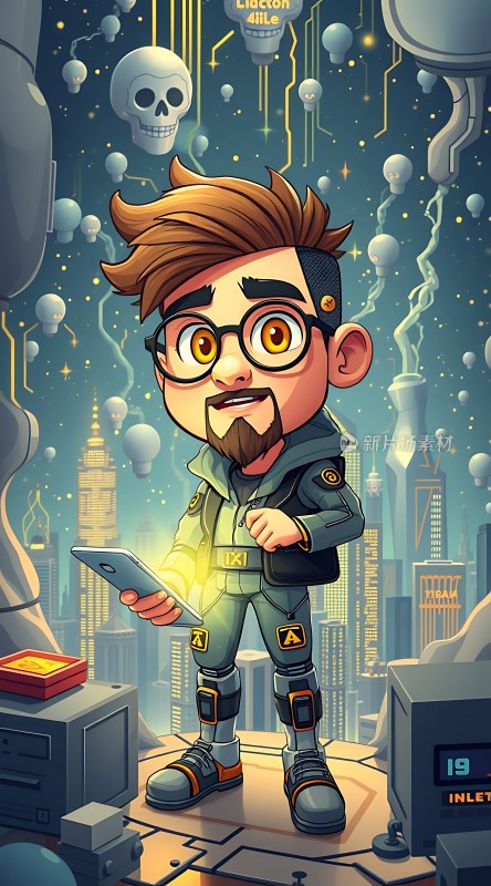 未来科技少年探索未知世界