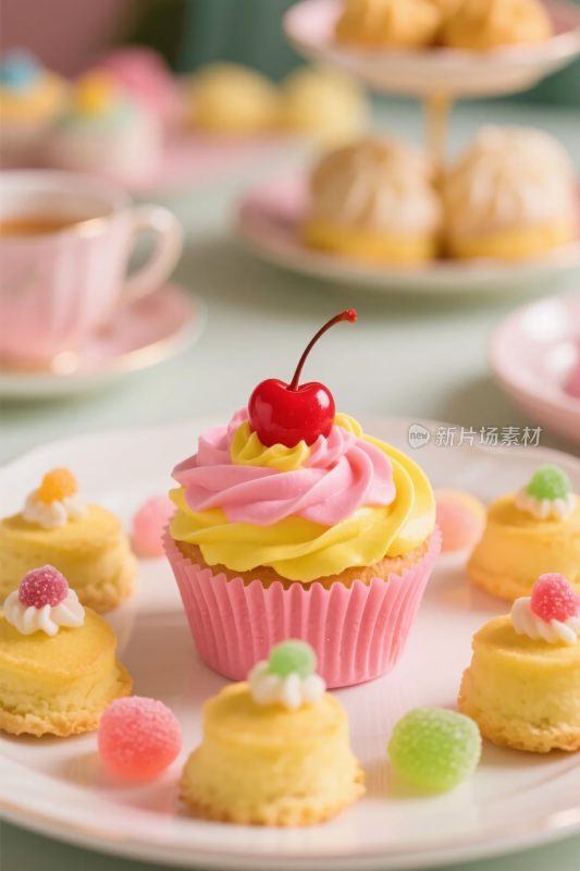 精致甜点展示图