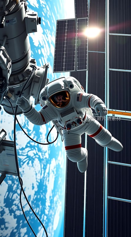 太空漫步宇航员与地球的壮丽对话