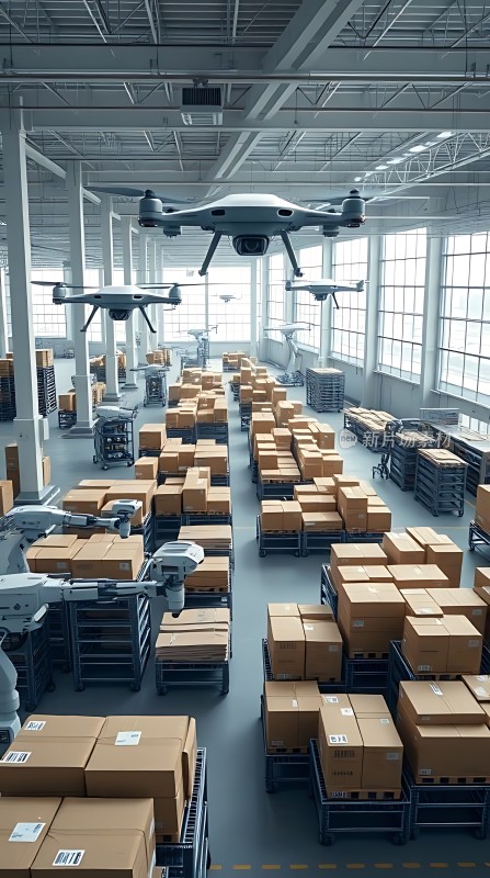 智能仓储物流中心无人机与机器人协同作业