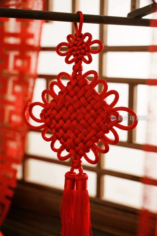 中式红中国结挂饰